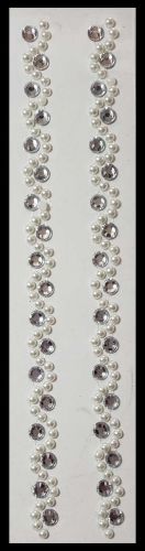 Wave Strip - Rhinestone and Pearl